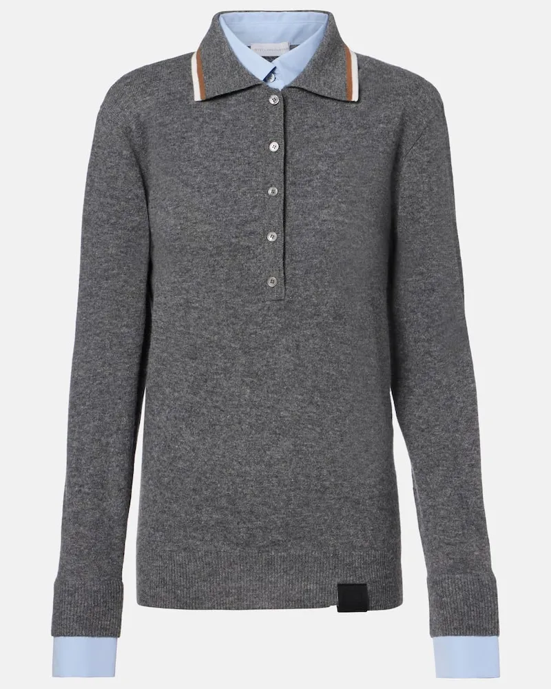 Stella McCartney Pullover aus Schurwolle Grau