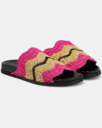 Marni Pantoletten aus Haekelstrick Pink