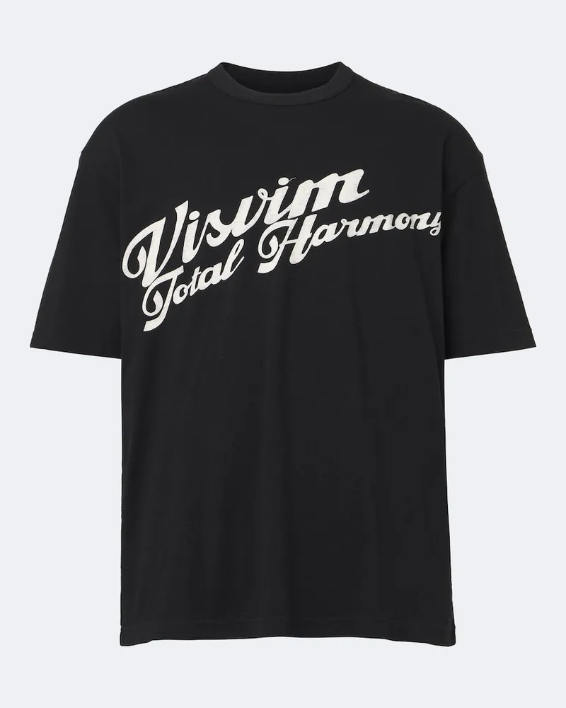 Visvim Bedrucktes T-Shirt aus Baumwoll-Jersey Schwarz