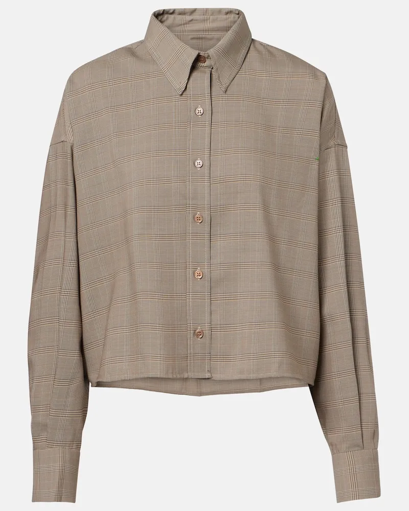 FRANKIE Shop Hemd Arlen aus einem Wollgemisch Beige