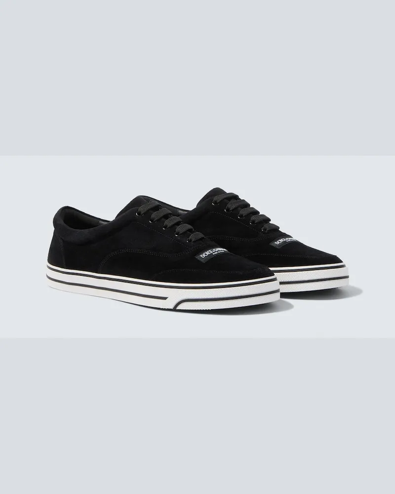 Dolce & Gabbana Sneakers aus Veloursleder Schwarz