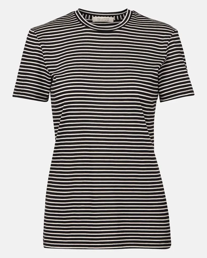 Nili Lotan T-Shirt Lana aus einem Baumwollgemisch Schwarz