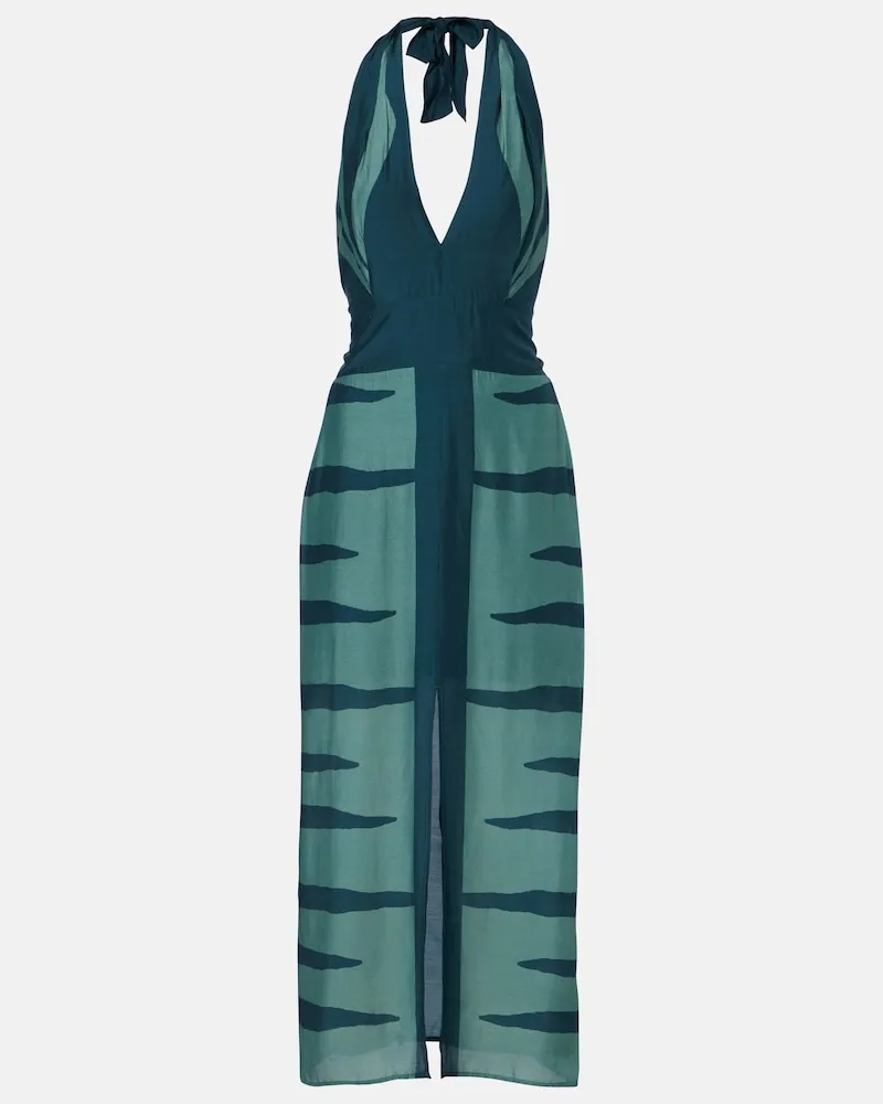 ViX Bedrucktes Midikleid Ina Blau