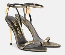 Sandalen Padlock 105 aus Metallic-Leder