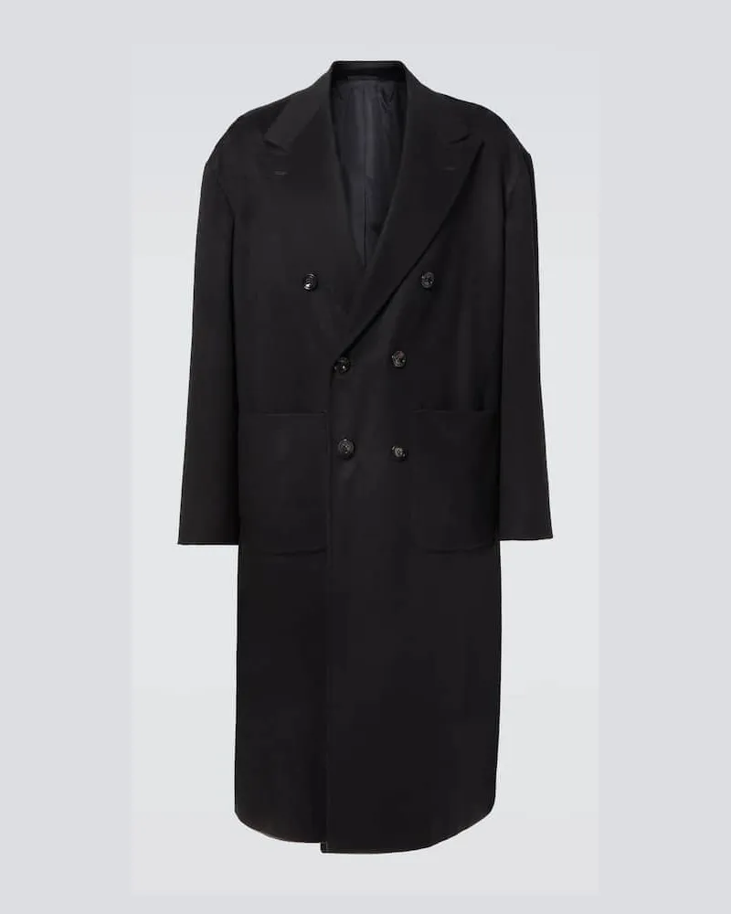 Kiton Mantel aus Kaschmir Schwarz