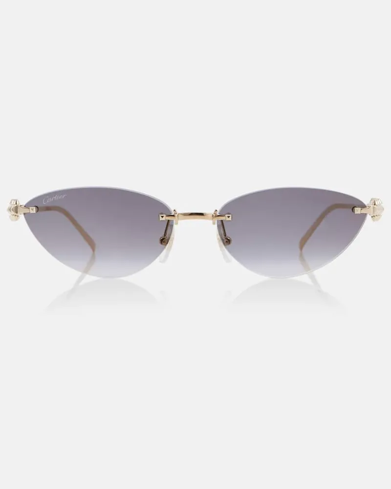 Cartier Cat-Eye-Sonnenbrille Clash De Cartier Gold