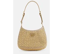 Verzierte Schultertasche Cleo aus Satin