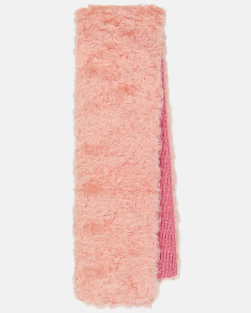 Miu Miu Schal aus Faux Fur Pink