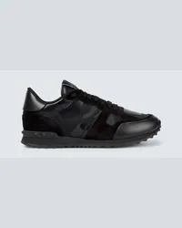 Valentino Garavani Sneakers Rockrunner aus Leder Schwarz