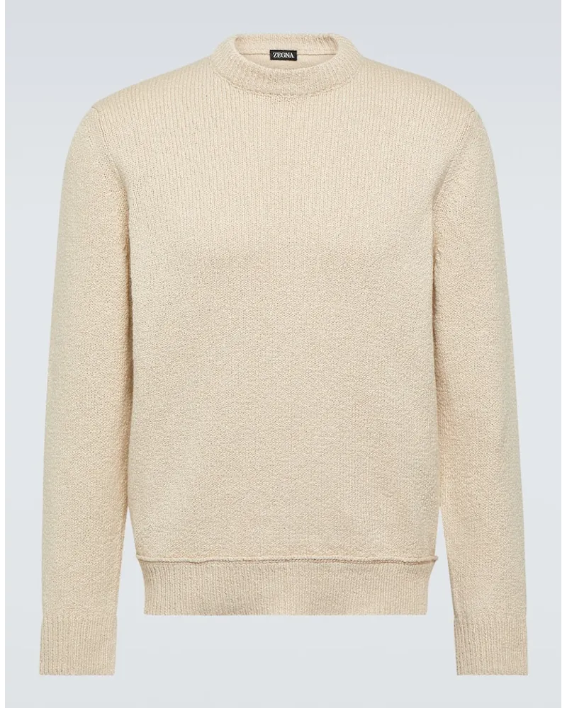 Ermenegildo Zegna Pullover aus Baumwolle Beige