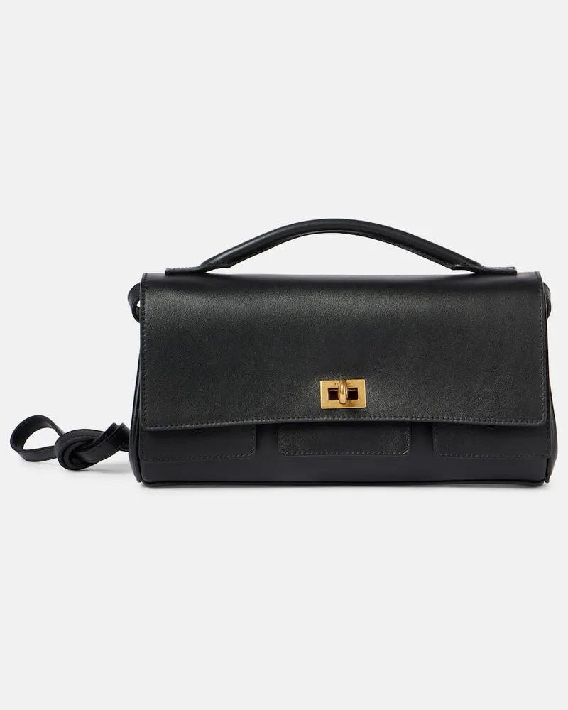 Balenciaga Schultertasche Bel Air aus Leder Schwarz