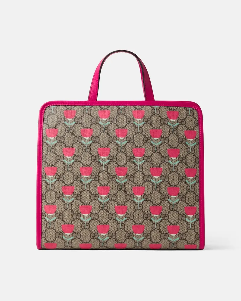 Gucci Bedruckter Shopper GG aus Canvas Beige