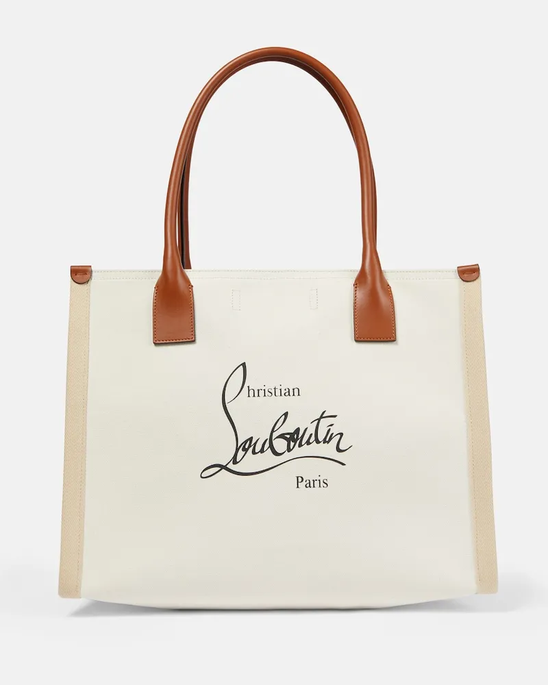 Christian Louboutin Tote Bag Nastroloubi Large aus Canvas Neutral