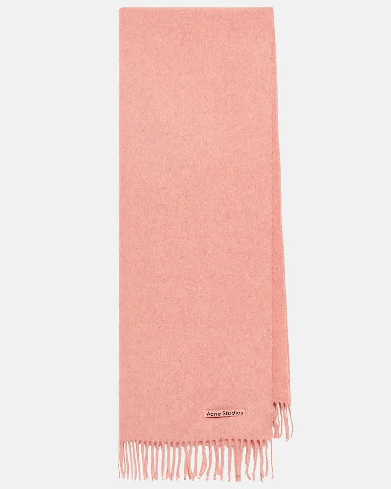 Acne Studios Schal Canada aus Wolle Rosa