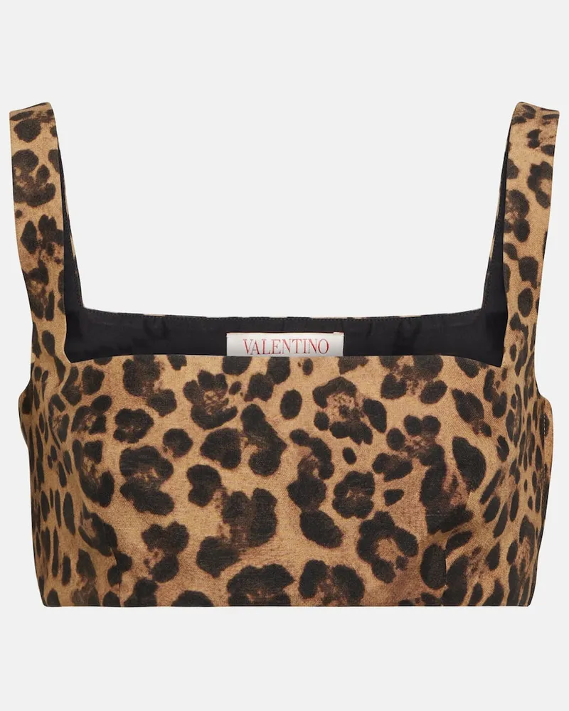 Valentino Garavani Cropped-Top aus Crepe Couture Schwarz