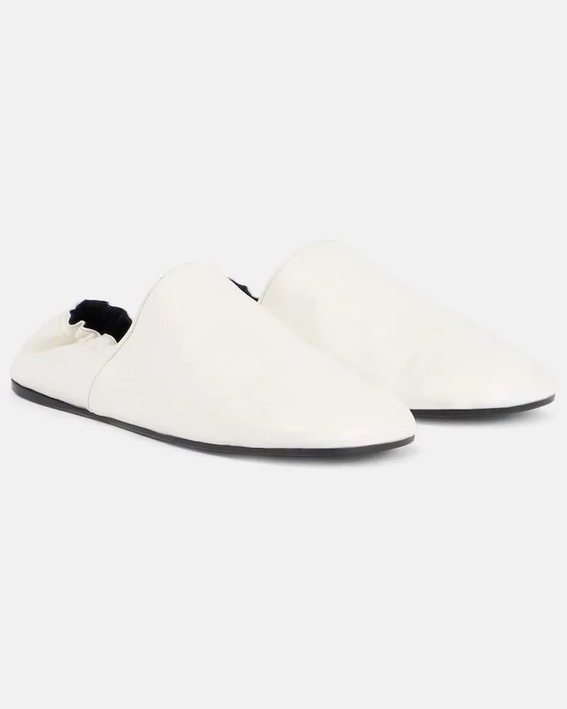 KHAITE Slip-Ons Banks aus Leder Weiß