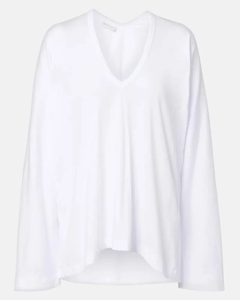 Dries van Noten Top aus Baumwoll-Jersey Weiß