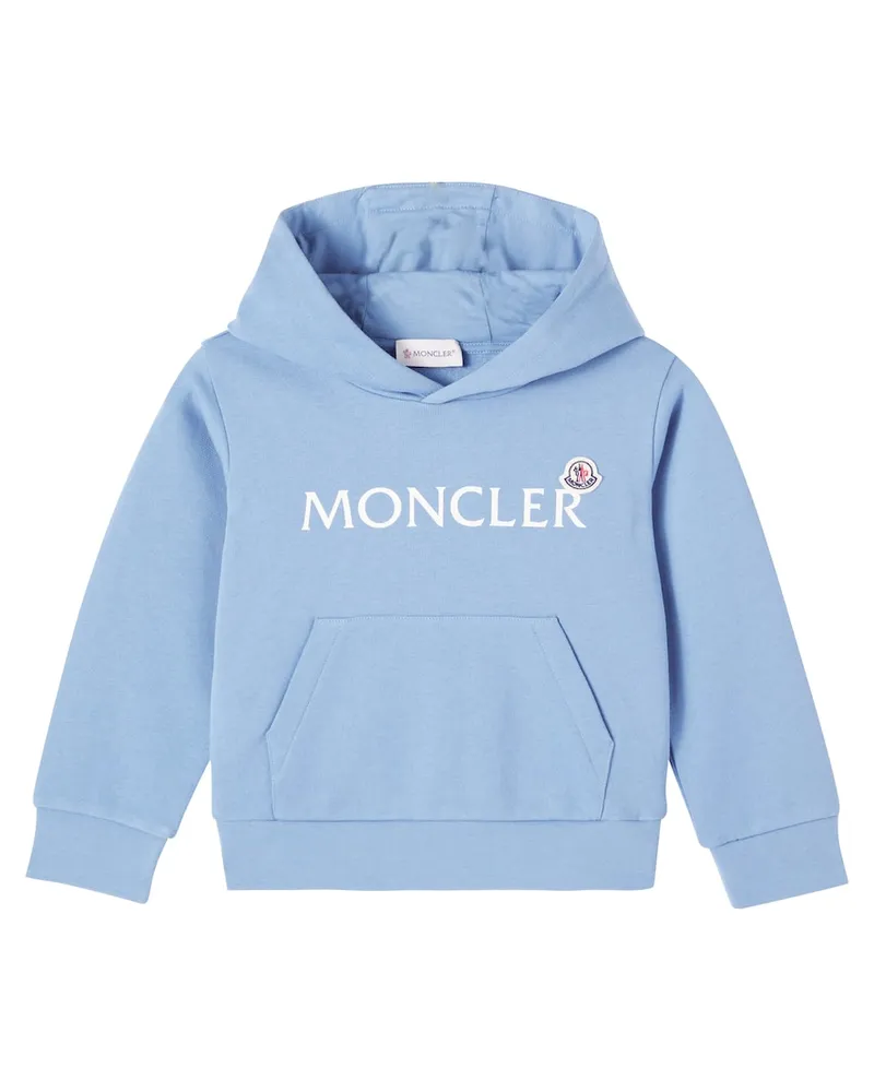 Moncler Hoodie aus Baumwoll-Jersey Blau