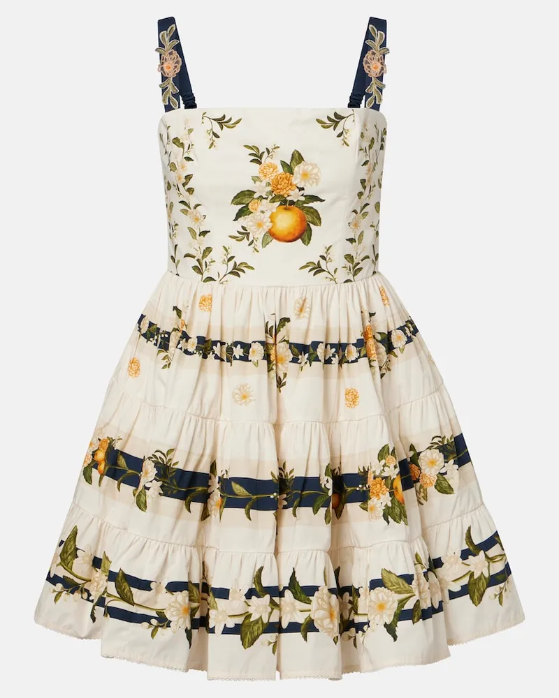 AGUA BENDITA Minikleid Lima aus Baumwolle Weiß