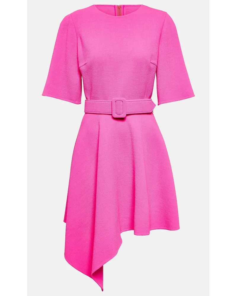 Oscar de la Renta Minikleid aus einem Wollgemisch Pink