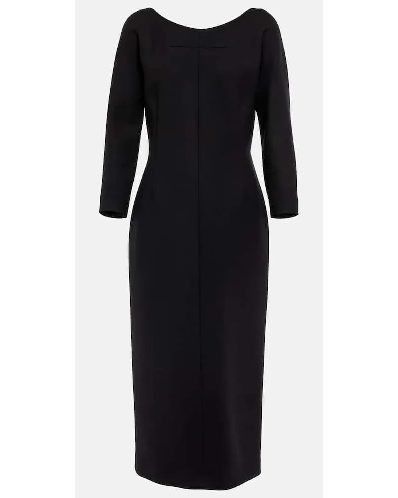 The Row Midikleid Tulip aus einem Wollgemisch Schwarz