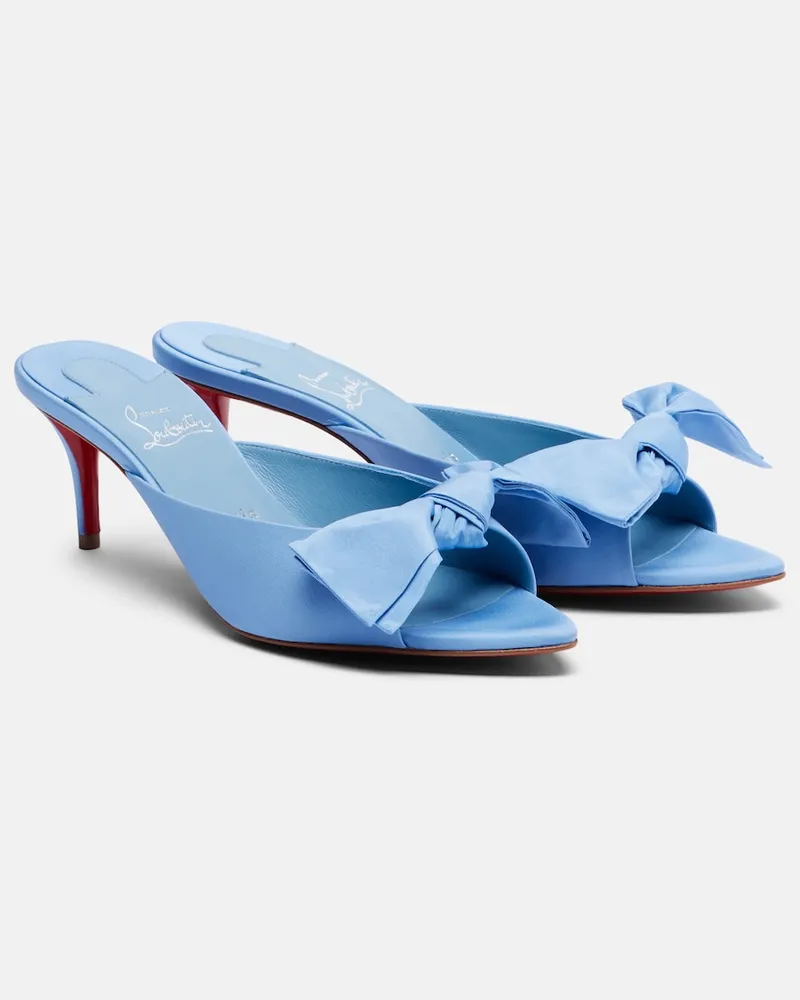 Christian Louboutin Mules Mulazee aus Seidentaft Blau