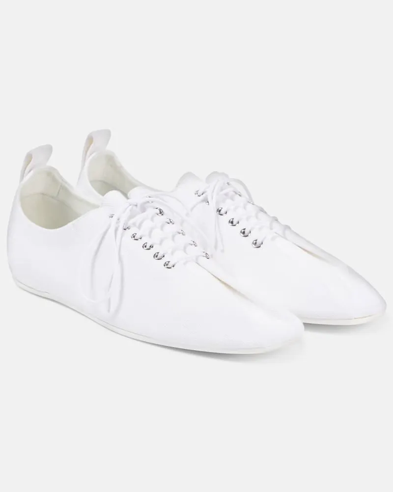 Totême Schnürschuhe aus Canvas Weiß