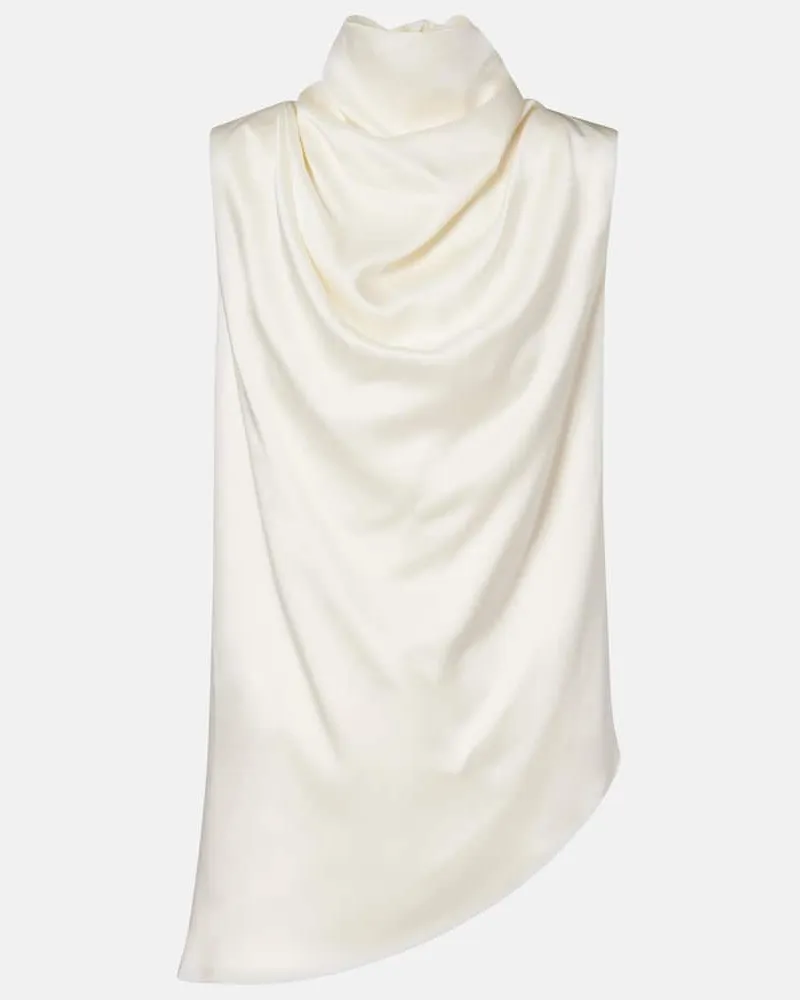 Róhe Róhe Top aus Satin Weiß