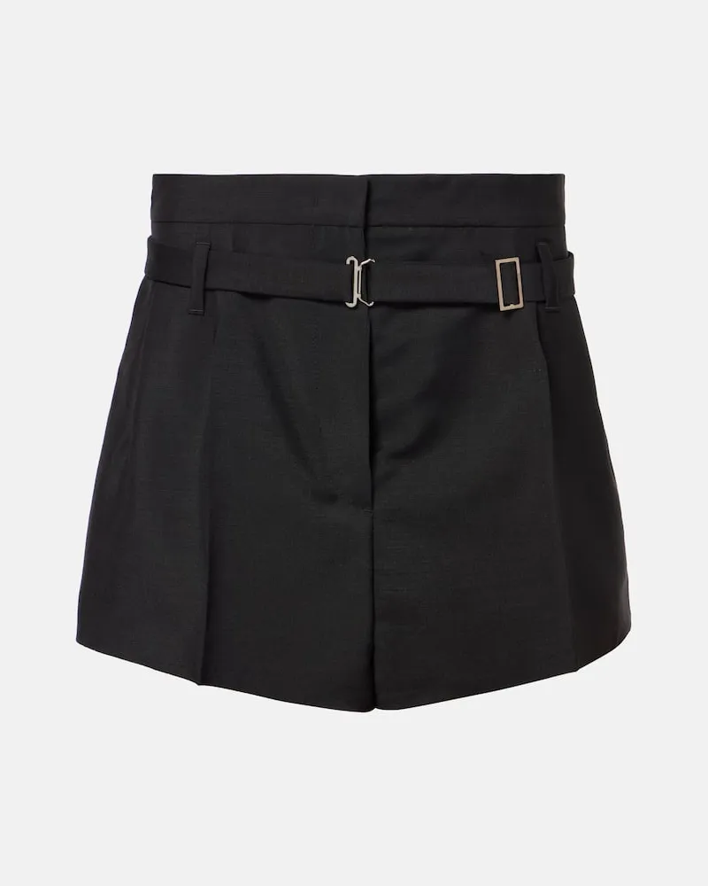 Prada Shorts aus Mohair und Wolle Schwarz