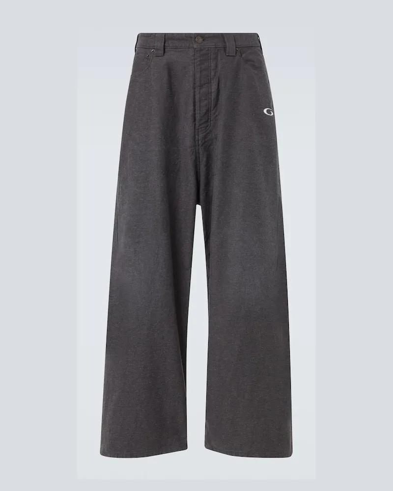 Balenciaga Jogginghose Trompe L'Oeil aus Denim Grau