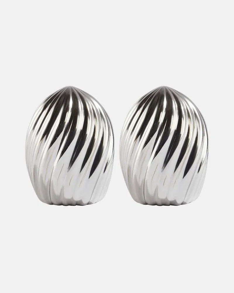 L’OBJET Salz- und Pfefferstreuer Ripple Spice Jewels Silber