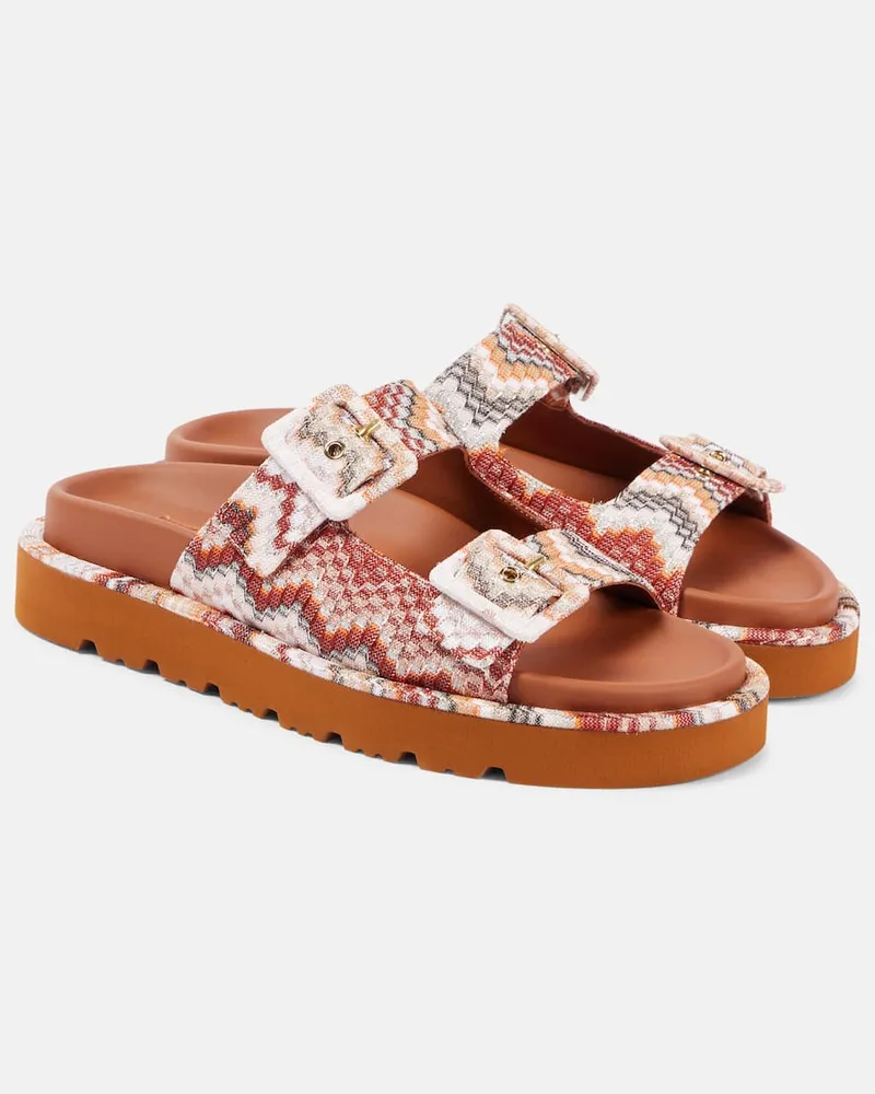 Missoni Sandalen Clea aus Häkelstrick Braun