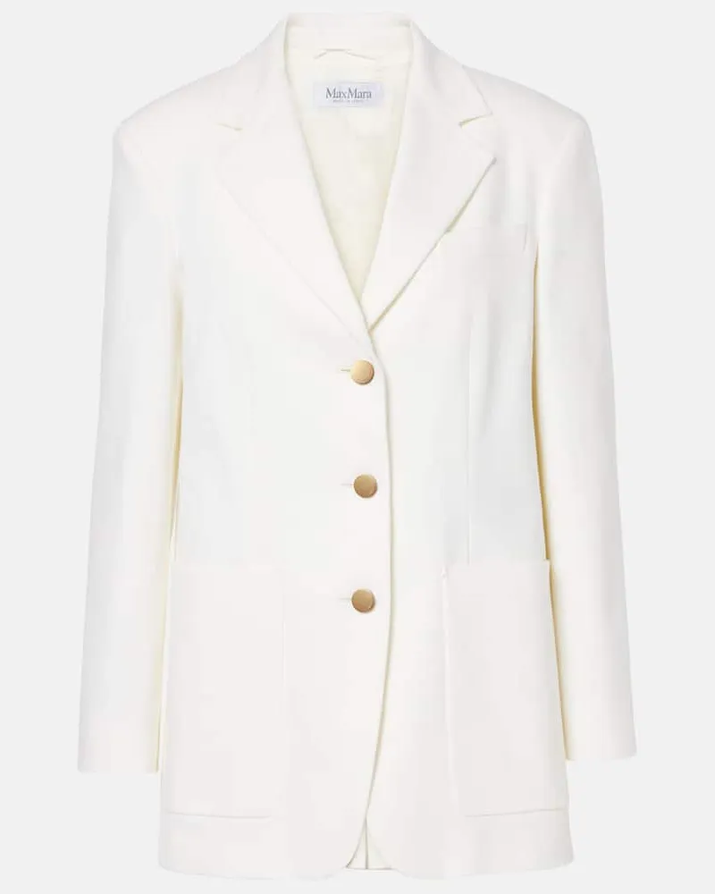 Max Mara Jacke aus Baumwoll-Drill Weiß