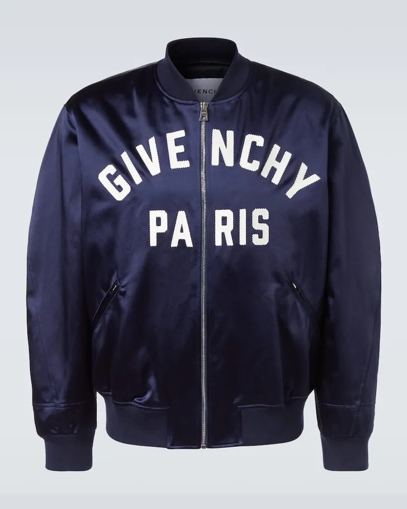 Givenchy Blouson Givenchy Paris aus Satin Blau