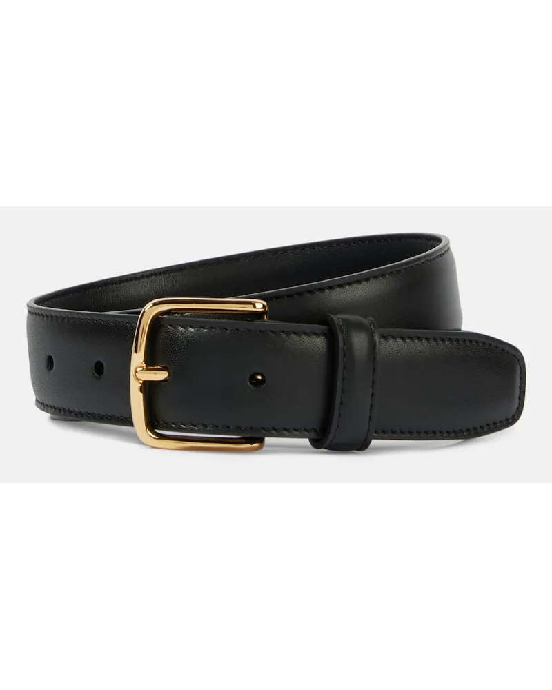 The Row Gürtel Classic aus Leder Schwarz