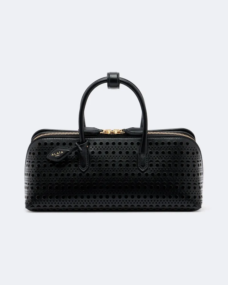Alaïa Alaïa Henkeltasche Delta Vienne Medium aus Leder Schwarz