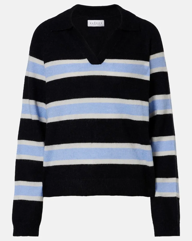 Velvet Polopullover Everlake Schwarz