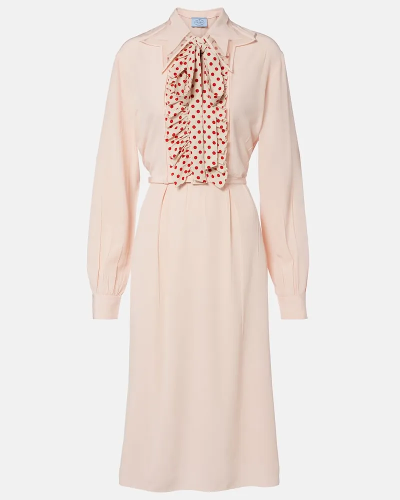 Prada Hemdblusenkleid aus Seide Rosa