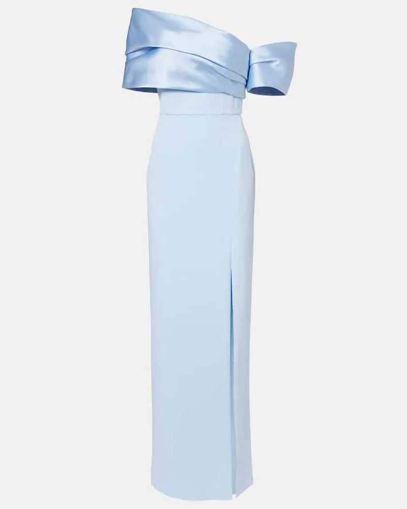 Solace London Off-Shoulder-Robe Alexis Blau