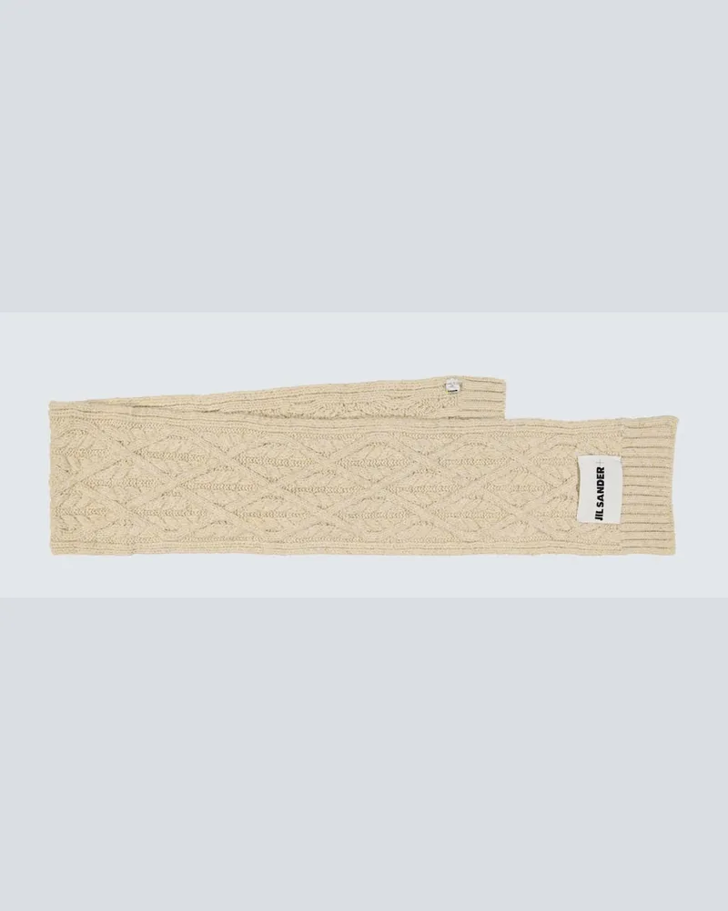 Jil Sander Schal aus Wolle Weiã