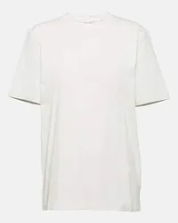 Saint Laurent Oversize-T-Shirt aus Baumwolle Weiss