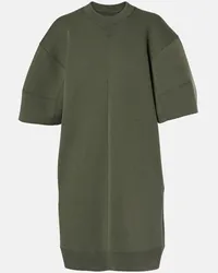 Sacai Minikleid Sponge aus Jersey und Twill Beige