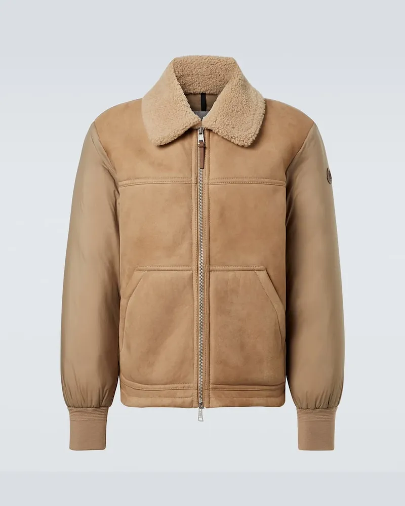 Moncler Daunenjacke Tonnay mit Shearling Beige