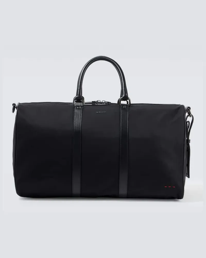 Kiton Weekender mit Leder Schwarz