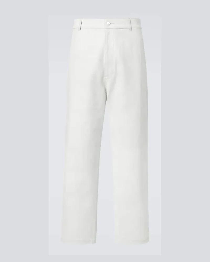 Junya Watanabe Beschichtete Straight Jeans Weiã