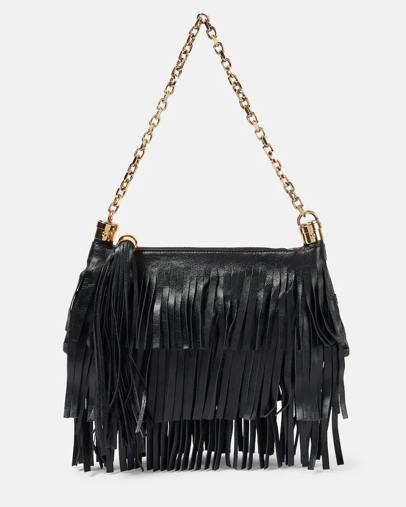 Chloé Chloé Tote Chloé Foulard aus Leder Schwarz