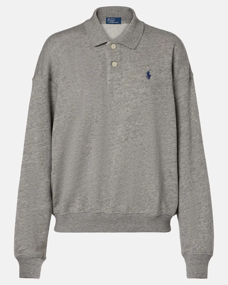 Ralph Lauren Polopullover aus einem Baumwollgemisch Grau