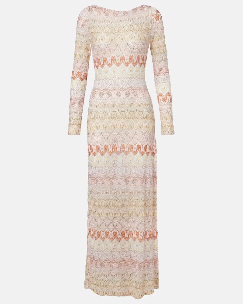 Missoni Maxikleid aus Häkelstrick Multicolor