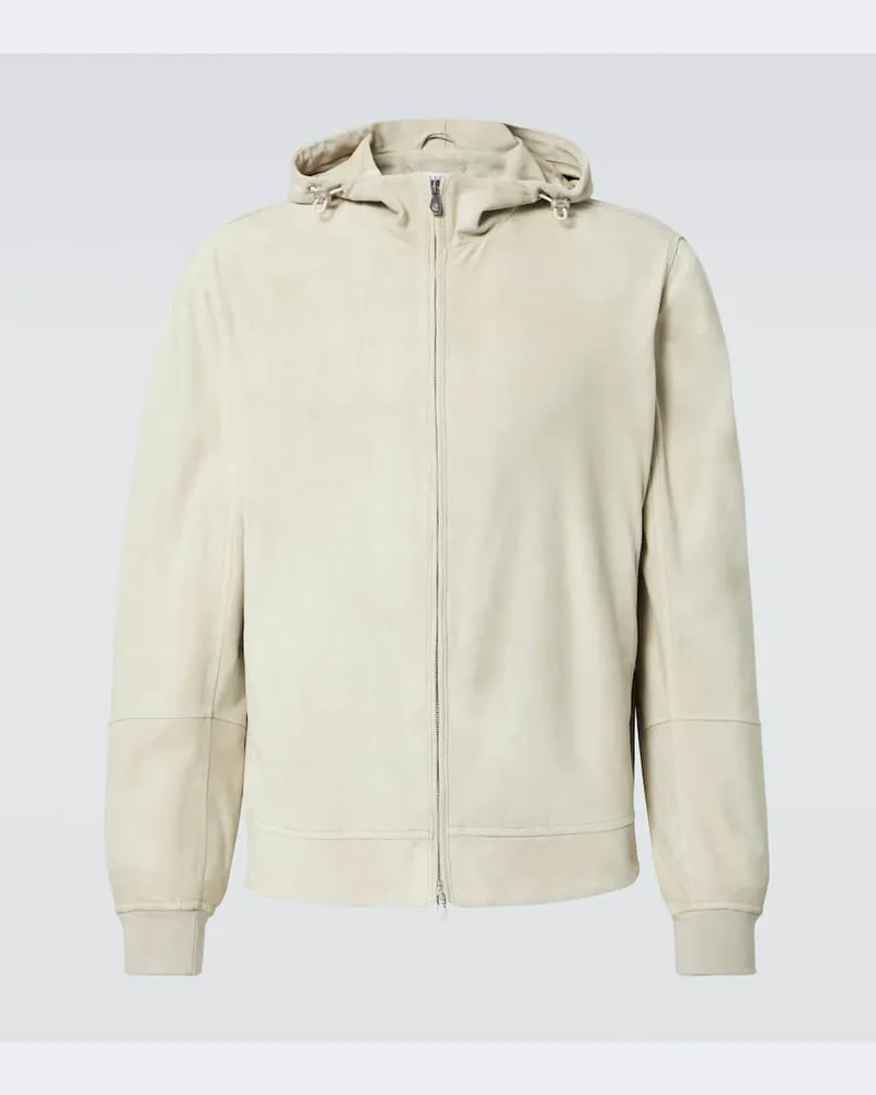 Brunello Cucinelli Jacke aus Veloursleder Beige