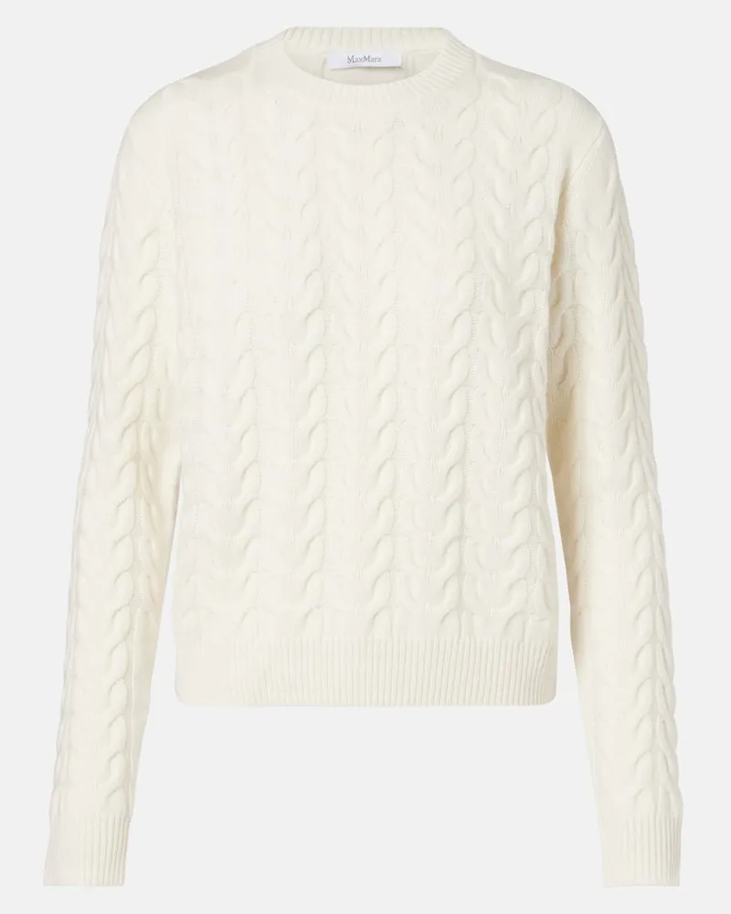 Max Mara Pullover Aramis aus Kaschmir Weiß